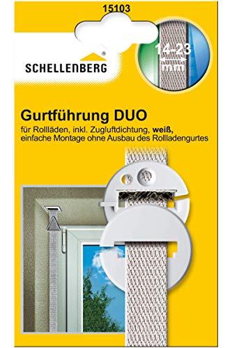 Schellenberg 15103 Gurtführung DUO rund mit Zugluftdichtung für Systeme MINI und Maxi (Rolladengurtband 14-23 mm Breite) von Schellenberg