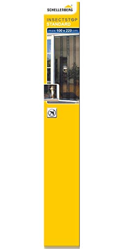 Schellenberg 50629 Fliegenvorhang Balkontür, Insektenschutz Vorhang Standard für Türen, kürzbar, 100 x 220 cm, Anthrazit von Schellenberg