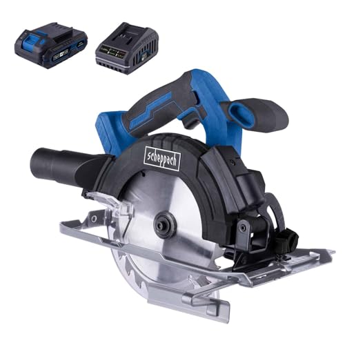 Scheppach Akku-Handkreissäge C-HCS165-X 20V Kreissäge | SägeblattØ 165mm | Schnitthöhe 90°/45° - 53/39mm | Schwenkbereich 45° | 20V-IXES-Serie | mit LED-Leuchte & Laser | mit 2Ah Akku & Ladegerät Scheppach Akku-Handkreissäge C-HCS165-X 20V Kreissäge | SägeblattØ 165mm | Schnitthöhe 90°/45° - 53/39mm | Schwenkbereich 45° | 20V-IXES-Serie | mit LED-Leuchte & Laser | mit 2Ah Akku & Ladegerät von Scheppach
