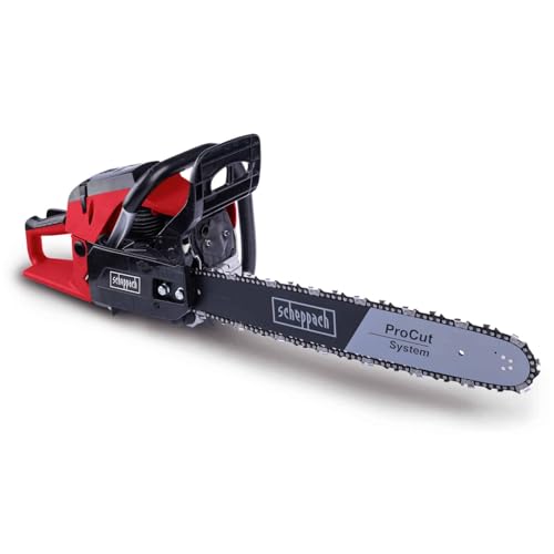 Scheppach Benzin Baumpflegesäge PCS53 Kettensäge mit 47cm Schnittdurchmesser | 2 Takt Benzinmotor 2,7PS Leistung | Schwertlänge 51cm | Hubraum 53cm³ | Automatische Kettenschmierung & Kettenbremse Scheppach Benzin Baumpflegesäge PCS53 Kettensäge mit 47cm Schnittdurchmesser | 2 Takt Benzinmotor 2,7PS Leistung | Schwertlänge 51cm | Hubraum 53cm³ | Automatische Kettenschmierung & Kettenbremse von Scheppach