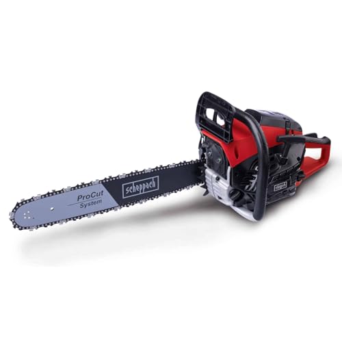 Scheppach Benzin Kettensäge PCS46 mit 45cm Schwertlänge & Easy Start | 2 Takt Motor - 2,4PS Leistung | 43cmØ Schnittstärke | 22 m/s Schnittgeschwindigkeit | 46cm³ Hubraum | autom. Kettenschmierung Scheppach Benzin Kettensäge PCS46 mit 45cm Schwertlänge & Easy Start | 2 Takt Motor - 2,4PS Leistung | 43cmØ Schnittstärke | 22 m/s Schnittgeschwindigkeit | 46cm³ Hubraum | autom. Kettenschmierung von Scheppach