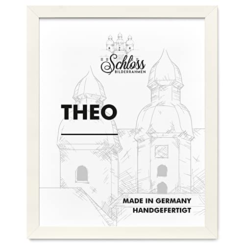 Schloss BILDERRAHMEN Theo 20x20 cm, Dekor Weiß Hochglanz von Schloss BILDERRAHMEN