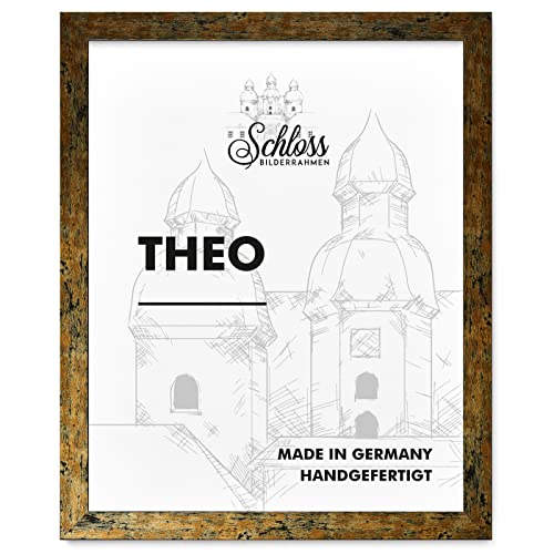 Schloss BILDERRAHMEN Theo 24x32 cm, Dekor Blaugold Vintage von Schloss BILDERRAHMEN