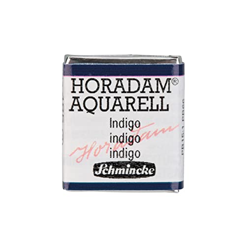 Schmincke – HORADAM® AQUARELL - feinste Künstler-Aquarellfarben, 485 Indigo, 14 485 044, 1/2 Näpfchen von Schmincke