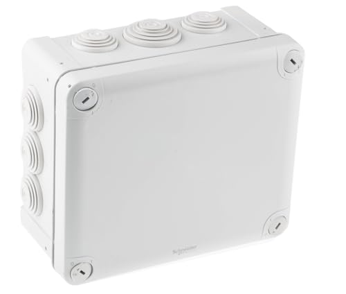 Mureva Box ENN05010 Abzweigdose 10 Tüllen Ø 25mm + 2 Tüllen 32mm, geeignet für Feuchträume IP55 - IK07 Wasserdicht, Aufputz Grau - Halogenfrei, 175x150x80mm Mureva Box ENN05010 Abzweigdose 10 Tüllen Ø 25mm + 2 Tüllen 32mm, geeignet für Feuchträume IP55 - IK07 Wasserdicht, Aufputz Grau - Halogenfrei, 175x150x80mm von Schneider Electric
