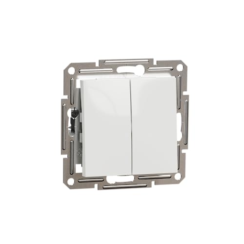 Schneider Electric Asfora EPH0670121D Doppelwechselschalter. Unterputz 10 AX- 250V, Steckklemmen, weiß Schneider Electric Asfora EPH0670121D Doppelwechselschalter. Unterputz 10 AX- 250V, Steckklemmen, weiß von Schneider Electric