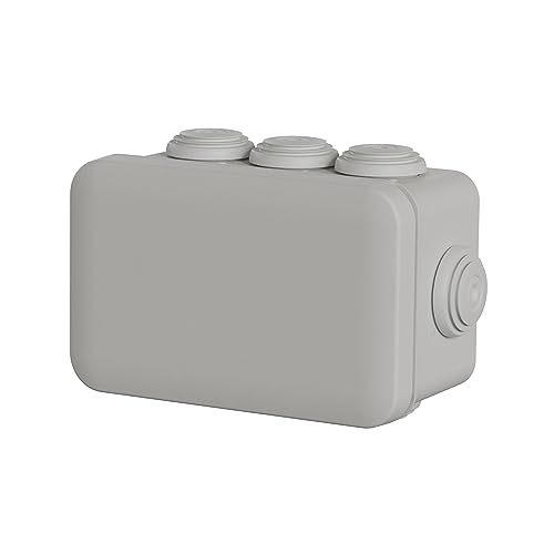 Schneider Electric ENN05003 Mureva BOX Abzweigdose, 5er Pack Aufputzdosen mit 8 Tüllen Ø 20mm, 105x65x55mm, geeignet für Feuchträume und Außenbereich, IP55 Schutzart, Feuchtraumdose, Grau von Schneider Electric