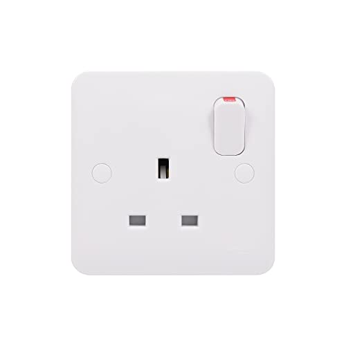 Schneider Electric Lisse White Moulded, geschaltete Einzelsteckdose, 13 A, einpolig, weiß, GGBL3010S von Schneider Electric