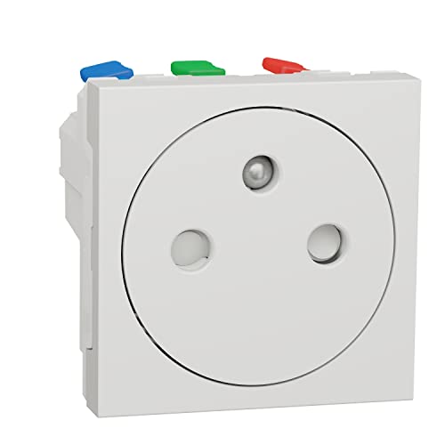 Schneider Electric - Unica, Steckdose 2P+T, FR, 90°, bündig, Schnellkupplung, weiß, Mecha, nur – NU305218 Schneider Electric - Unica, Steckdose 2P+T, FR, 90°, bündig, Schnellkupplung, weiß, Mecha, nur – NU305218 von Schneider Electric