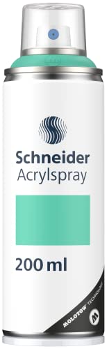 Schneider Paint-It 030 Supreme DIY Acryllack (hochdeckende Sprühfarbe, UV-beständig, 200 ml, Acrylspray für fast alle Untergründe) turquoise matt von Schneider