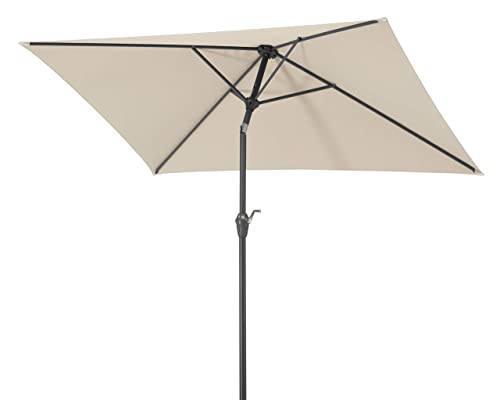 Schneider Sonnenschirm Bilbao, natur, 210 x 130 cm rechteckig, 621-02, Gestell Stahl, Bespannung Polyester, 4.3 kg von Schneider Schirme