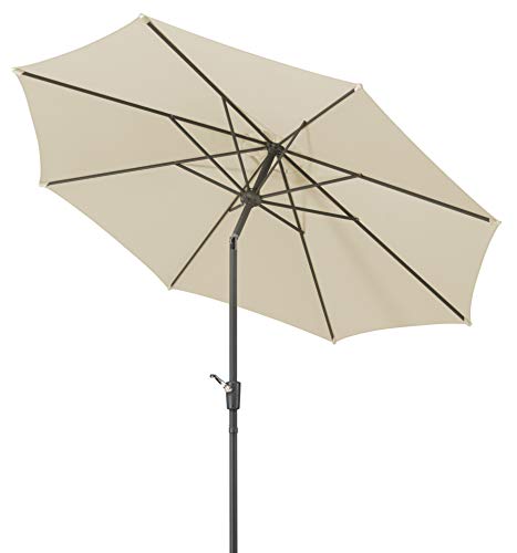 Schneider Sonnenschirm Harlem, natur, 270 cm rund, 640-02, Gestell Stahl, Bespannung Polyester, 5 kg von Schneider