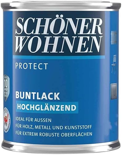 Schöner Wohnen Profidur Buntlack, Altweiß 0096 / hochglänzend / 750 ml/aromatenfrei/für außen u. innen/für Holz, Metall u. Kunststoff von Schöner Wohnen