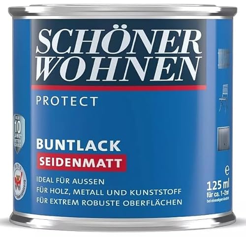 Schöner Wohnen Profidur Buntlack 125 ml RAL 5014 Taubenblau Seidenmatt von Schöner Wohnen