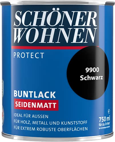 Profidur Buntlack 750 ml RAL 9900 Schwarz Seidenmatt Schöner Wohnen von Schöner Wohnen