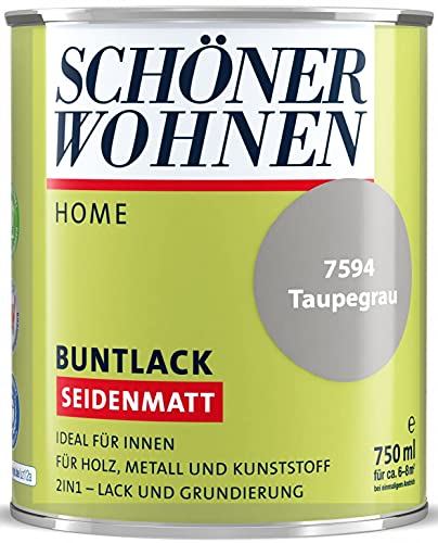 Schöner Wohnen Home Buntlack seidenmatt 750 ml - Taupegrau von Schöner Wohnen