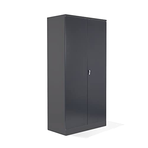 Schrank & Stuhl XL Werkzeugschrank – Werkstattschrank mit 4 höhenverstellbaren Fachböden, Stahlschrank für Werkzeuge, 195 x 92 x 50 cm (H x B x T), Anthrazit von Schrank & Stuhl