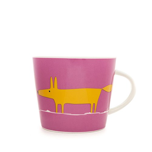 Scion, Tasse mit Fuchs-Motiv, Mr Fox, 350 ml, Rosa und Orange von Scion