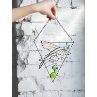 Fliegender Fisch Glasmalerei Suncatcher. Haus Wohnkultur. Fenster-Wandbehänge von ScloGlassStudio