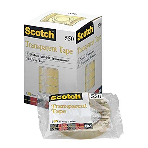 Scotch Transparentes Klebeband 550, 15 mm x 66 m, 10 rollen von Scotch