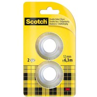 Scotch doppelseitiges Klebeband 12 mm  x 6.3 m milchig/transparent von Scotch