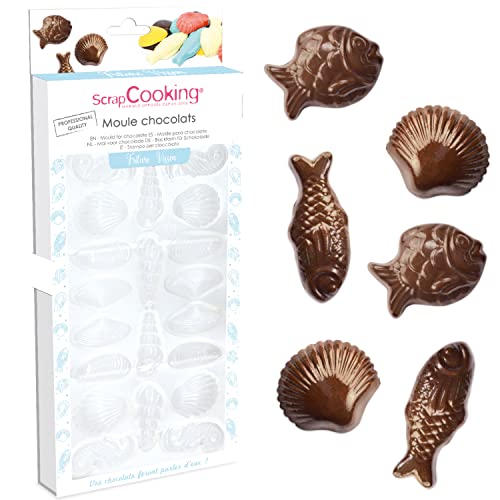 ScrapCooking - Ostern Schokoladenform - Backform für Schokolade - Professionelles Backzubehör - Fische Muscheln Fischform - Transparent - 6750 von ScrapCooking