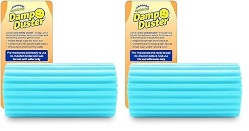 Scrub Daddy Damp Duster Staubschwamm, Staubwedel waschbar mit Rillen, Putzutensilien Haushalt für Holzjalousien, Heizkörper und Spiegel, Spinnenwebenentferner, Putzschwamm Antistatisch, Blau Scrub Daddy Damp Duster Staubschwamm, Staubwedel waschbar mit Rillen, Putzutensilien Haushalt für Holzjalousien, Heizkörper und Spiegel, Spinnenwebenentferner, Putzschwamm Antistatisch, Blau von Scrub Daddy