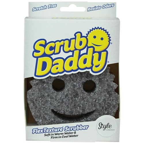 Scrub Daddy Original Spülschwamm, Reinigungsschwamm Smiley Form - Putzschwamm mit Texturveränderung, kratzfreier Schwamm Küche, Scheuerschwamm, Schmutzradierer, spülmaschinenfest - Style Grau Scrub Daddy Original Spülschwamm, Reinigungsschwamm Smiley Form - Putzschwamm mit Texturveränderung, kratzfreier Schwamm Küche, Scheuerschwamm, Schmutzradierer, spülmaschinenfest - Style Grau von Scrub Daddy