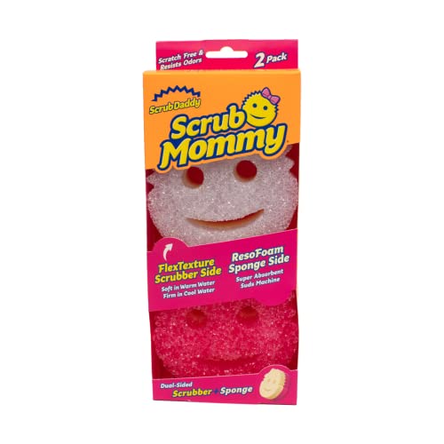 Scrub Daddy Scrub Mommy Putzschwamm, Topfreiniger Küchenschwämme, Putzmittel mit Texturveränderung, kratzfreier Spülschwamm, geruchsresistenter Smiley Schwamm, Geschirrschwamm - 2er Pack Rosa/Violet Scrub Daddy Scrub Mommy Putzschwamm, Topfreiniger Küchenschwämme, Putzmittel mit Texturveränderung, kratzfreier Spülschwamm, geruchsresistenter Smiley Schwamm, Geschirrschwamm - 2er Pack Rosa/Violet von Scrub Daddy