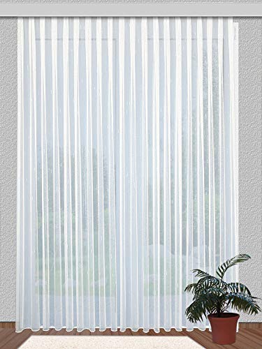 Fertigstore Langstore Anna Store Gardine Vorhang Sablé weiß mit Bleibandabschluss (H x B 240 x 750 cm) von SeGaTeX home fashion