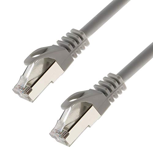 Netzwerkkabel S/FTP PIMF Cat. 7 1,00 Meter grau Patchkabel Gigabit Ethernet LAN DSL CAT7 Kabel von SeKi