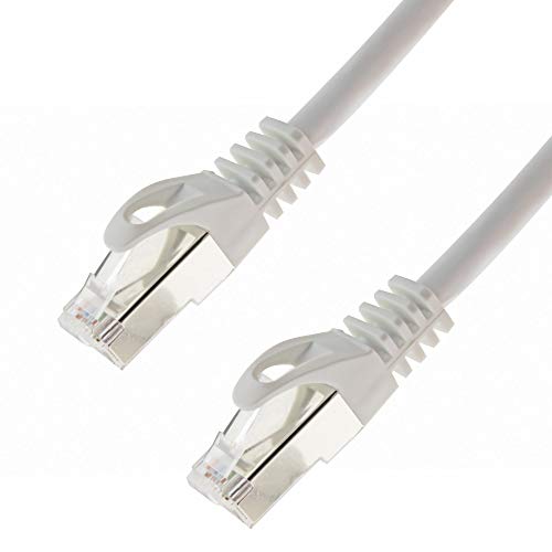 Netzwerkkabel S/FTP PIMF Cat. 7 30 Meter Weiss Patchkabel Gigabit Ethernet LAN DSL CAT7 Kabel von SeKi