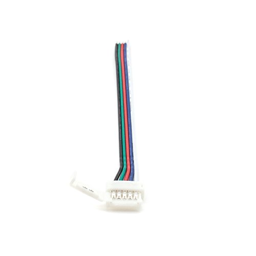 RGBW 12mm Schnell-Verbinder mit/ohne Kabel 0-100cm (Clip > Kabel >Clip) RGB+W Verbinder (Clip > 15cm Kabel > offenes Ende) von SeKi