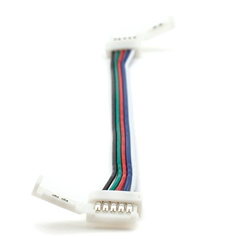 RGBW 12mm Schnell-Verbinder mit/ohne Kabel 0-100cm (Clip > Kabel >Clip) RGB+W Verbinder (50cm) von SeKi