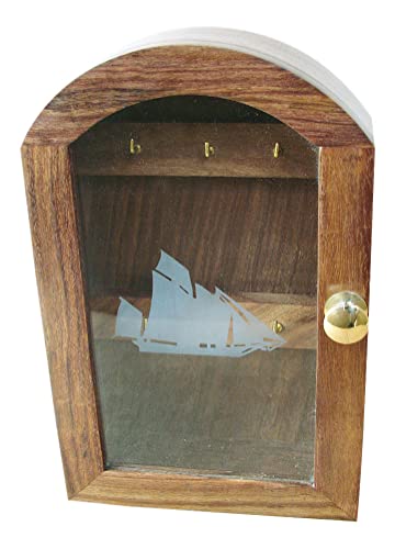 Sea-Club Schlüsselkasten Schiffsmotiv Schlüsselbox Holz 25x16cm Maritime Deko von Sea-Club