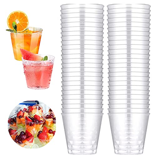 50 Stück Plastik Schnapsgläser, 50ml Plastikbecher, Trinkbecher Schnapsbecher, Partybecher, Transparent Wiederverwendbare Partygadget Schnapsspender für Geburtstage Verkostung Party Weihnachten von Seasboes