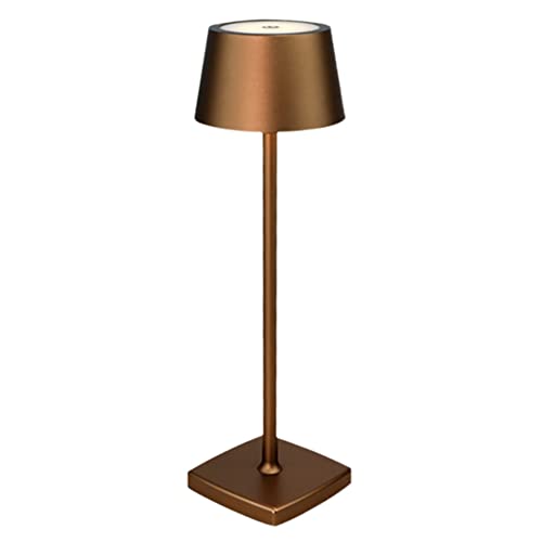 Akku Tischlampe Kabellos, Retro Table Lamp Warme Lichtfarbe Touch Dimmbar, Schutzart IP54 Led Tischleuchte Aufladbar 6000mAh, für Drinnen und Draußen Buffet Restaurant Kaffee Schlafzimmer, Braun von Seihoae