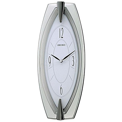 Seiko Wanduhr silber Kunststoff Schleichende Sekunde QXA342S, Grau-metallic von Seiko Clocks