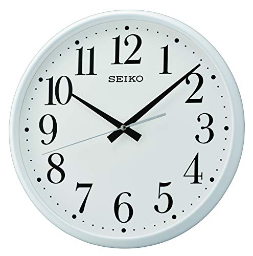 Seiko Wanduhr weiß Kunststoff Schleichende Sekunde QXA728W von Seiko Clocks