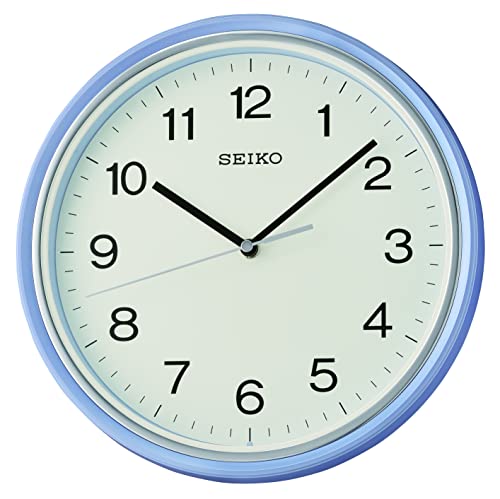 Seiko Clock Wanduhr analog hellblau QHA008L von Seiko