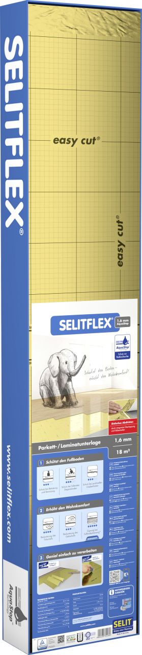 SelitFlex Dämmplatte Aqua Stop Faltplatte 1,6 mm stark von Selit
