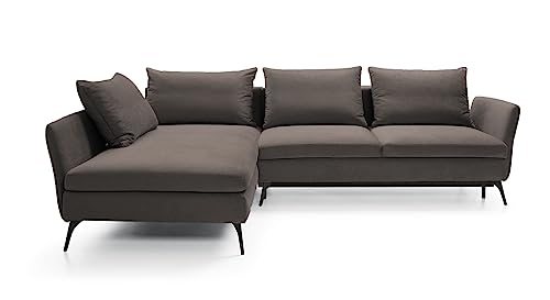 Ecksofa DEMISBAL mit Schlaffunktion, Bettkasten, Dunkelgrau, rechtsseitig Ecksofa DEMISBAL mit Schlaffunktion, Bettkasten, Dunkelgrau, rechtsseitig von Selsey