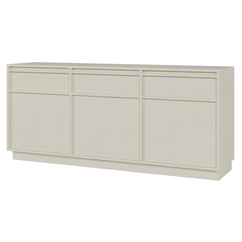 Selsey Sandbeige Kommode Evo 68,6x154 cm - Minimalistisches Design mit 3 Schränken & 3 Schubladen - Mattes Finish, Push-to-Open System - Ideal als Kommode für Schlafzimmer, Wohnzimmer Selsey Sandbeige Kommode Evo 68,6x154 cm - Minimalistisches Design mit 3 Schränken & 3 Schubladen - Mattes Finish, Push-to-Open System - Ideal als Kommode für Schlafzimmer, Wohnzimmer von Selsey