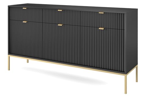 Selsey Sideboard, Schwarz, 154 cm breit von Selsey