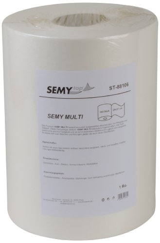 Semy Top Spezial-Putztuchrolle, weiß, 29 x 37 cm, 500 Blatt, 1er Pack (1 x 1 Stück) von SemyTop