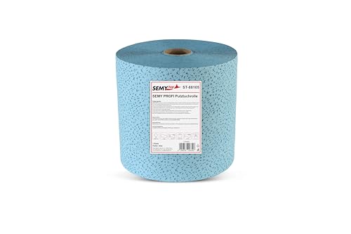 Semy Top Spezial-Putztuchrolle, blau, 29 x 37 cm, 500 Blatt, 1er Pack (1 x 1 Stück) von SemyTop