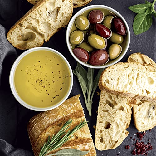 20 Servietten Brot und Oliven | Essen | Küche| Tischdeko 33x33cm von Servietten Essen und Trinken