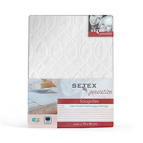 SETEX Wasserdichte Saugvlies Matratzenauflage, 75 x 90 cm, zum Schutz der Matratze, Generation, Weiß von SETEX