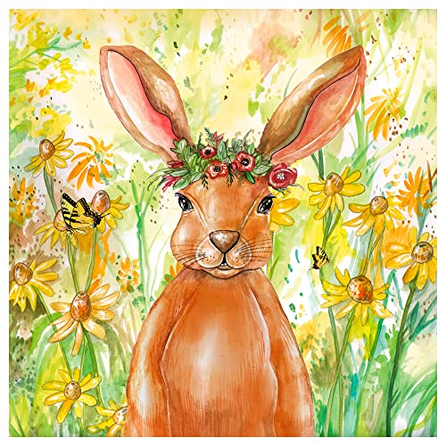 20 Servietten Hase zu Ostern auf Blumenwiese 33 x 33 von Setita