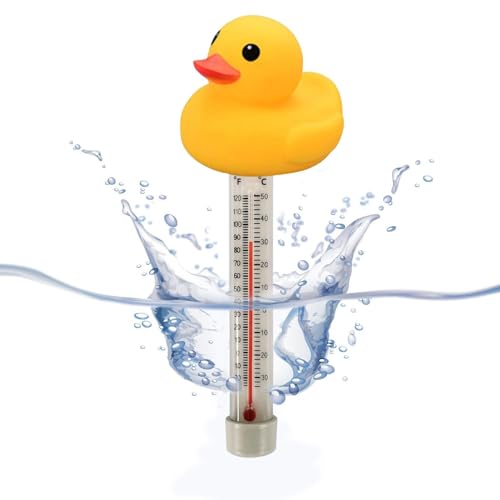 Schwimmende Pool Thermometer, Floating Pool Thermometer Wasser Temperatur Thermometer Schwimmbadthermometer mit Schnur für Innen und Außen Pools, Aquarien, Fischteiche von Sghtil